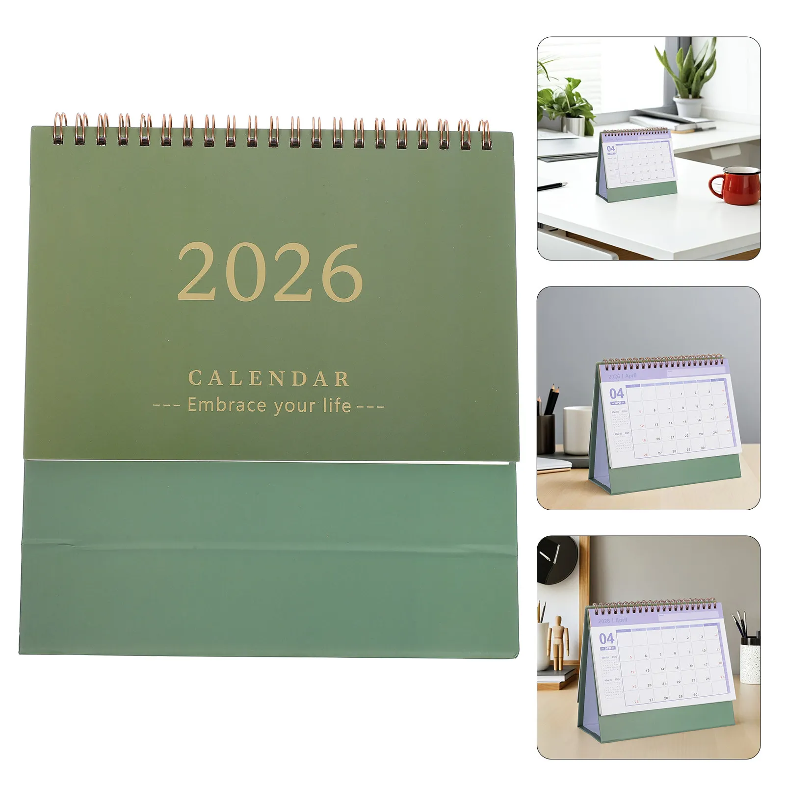 

2026 Small Desk Calendar Sleek Modern Standing Flip Monthly Planner Compact Design Sturdy Paper for Office Home Decor Scheduling