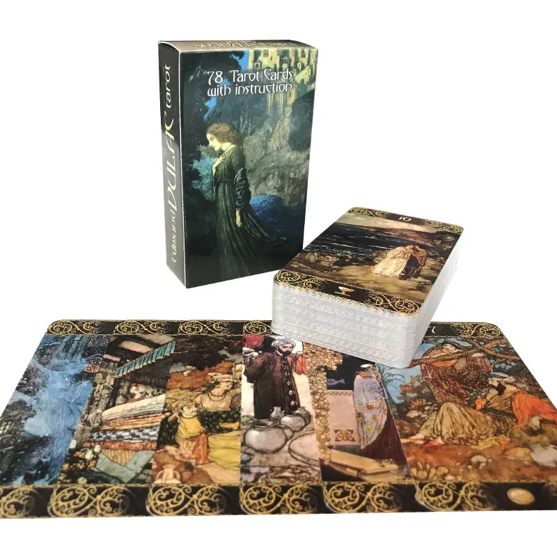 

Hot sales Edmund Dulac Tarot Oracle Tarot Card Fate Divination Prophecy Card Family Party Game Tarot 78 Card Deck PDF Guide