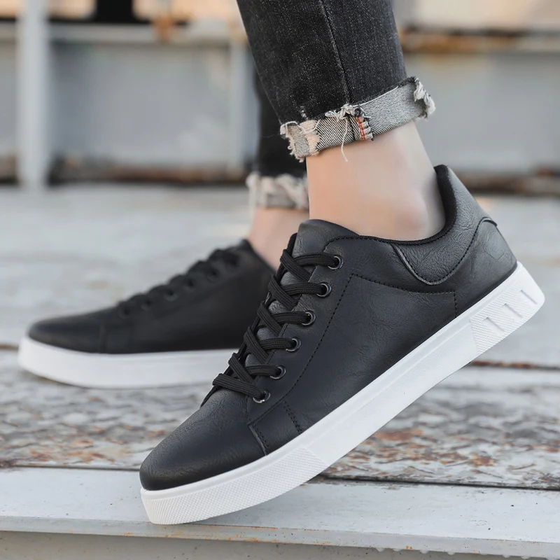 Baskets en cuir confortables pour hommes, chaussures de skateboard non ald, chaussures décontractées, extérieur, marron, mode, offre spéciale