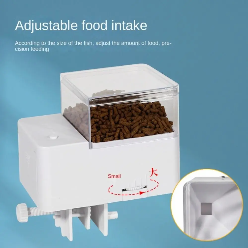 

Intelligent Timing Automatic Fish Tank Feeder Large Capacity Dual Anti Blocking Electric Fish Feeder Adjustable Silent Operation