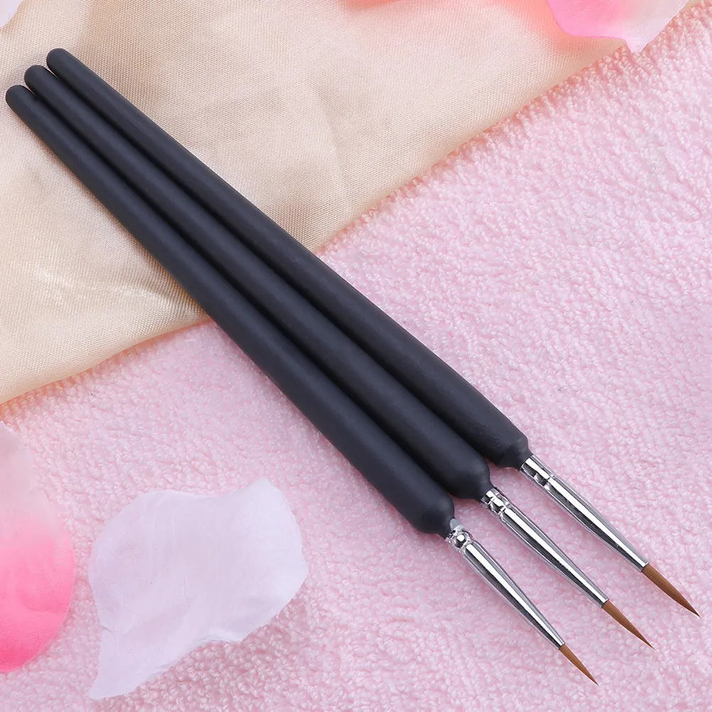 

4Pcs Fine Detailing Paint Brush Set Durable Material Long Handle Professional Detail Paint Brush for Acrylic Watercolor Oil