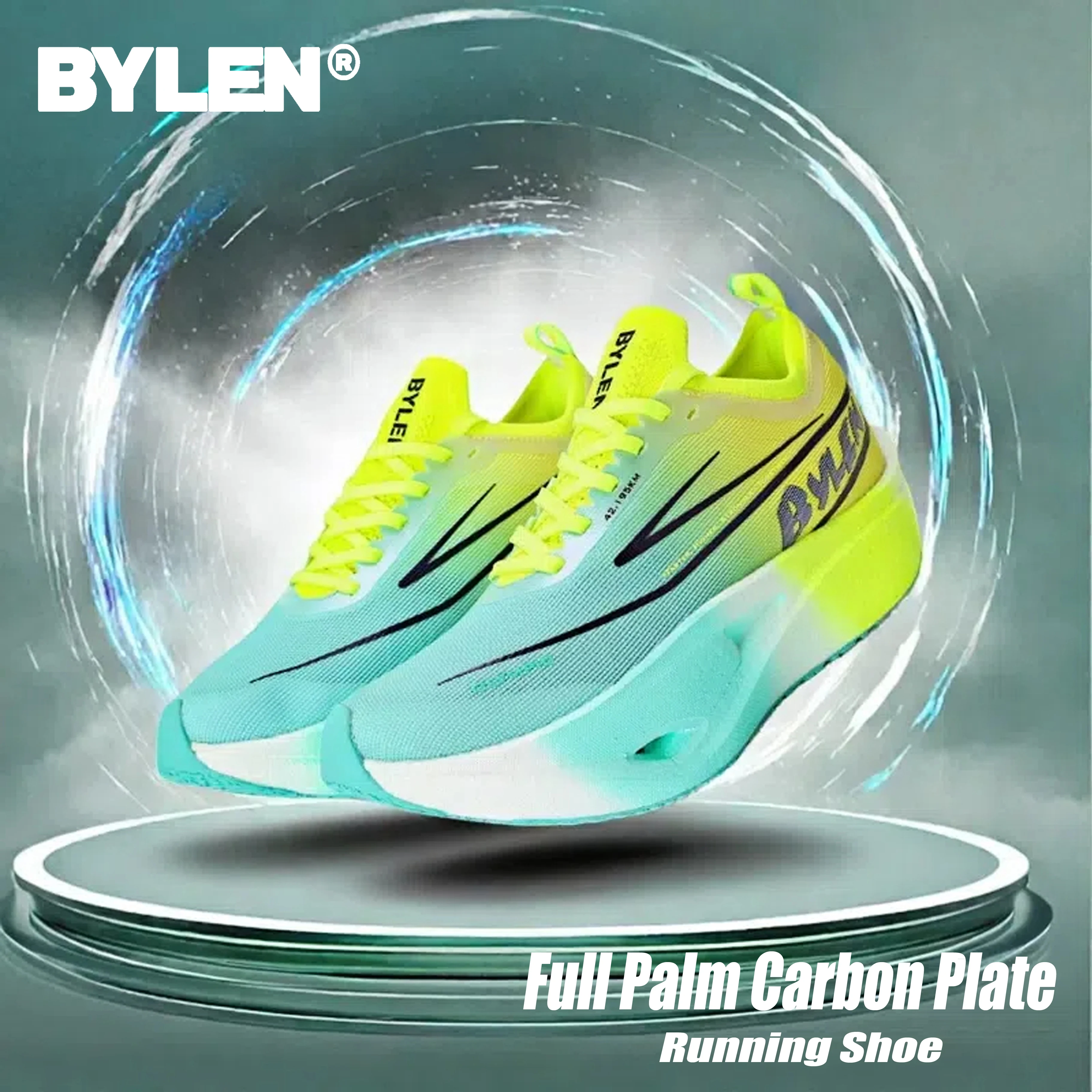 BYLEN 2025 Full Palm Carbon Plate Running Shoes Top Quality Breathable Bounce-Back Cushioning Sport Shoes