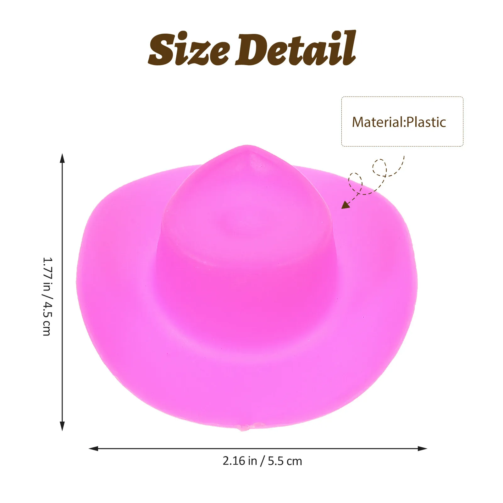 50 Chapéus de Cowboy Miniatura para Decoração de Festas, Acessórios Plásticos Pequenos, Brinquedos Infantis, Lembrancinhas de Casamento com Tema Western