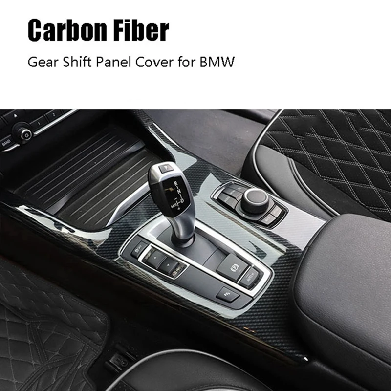 

Carbon Fiber ABS Gear Shift Knob Panel Cover Trim Door Panel Set Cover Trim For BMW X3 X4 F26 2011-2016