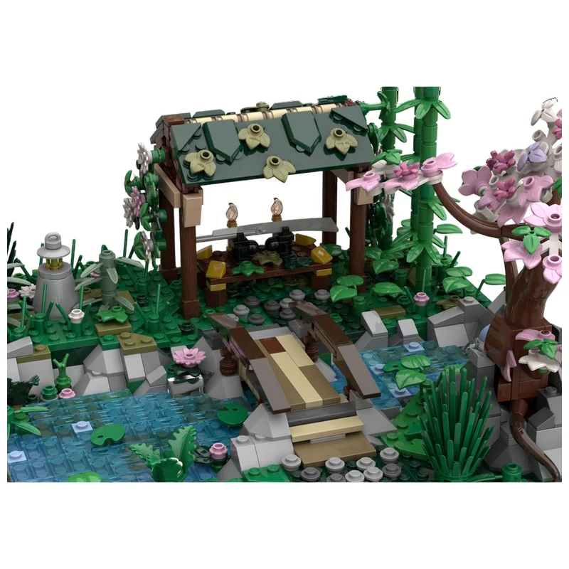 Japanese Garden Model MOC Buil - đánh giá và giá Bonsai Garden Display