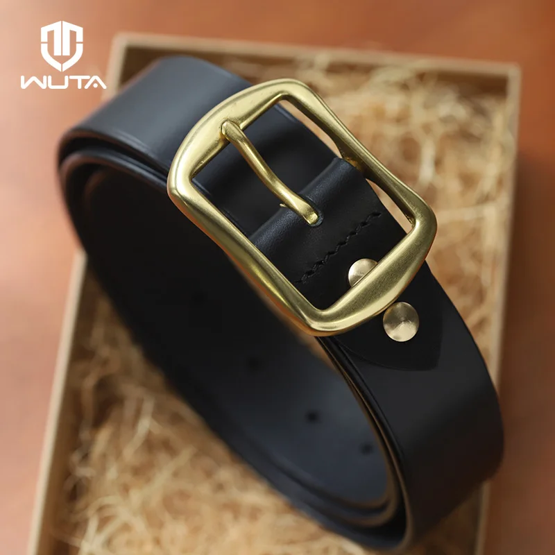 WUTA High Quality Solid Brass Belt Buckle Pure Copper Women Men\'s Pin Buckle Manual DIY Leather Craft Hardware-Various Size