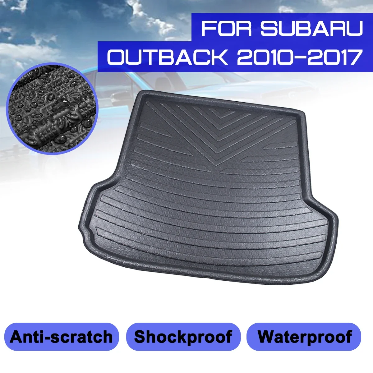 

Для Subaru Outback 2010-2017, коврик для багажника автомобиля, водонепроницаемые напольные коврики, коврик для защиты от грязи, поднос для груза