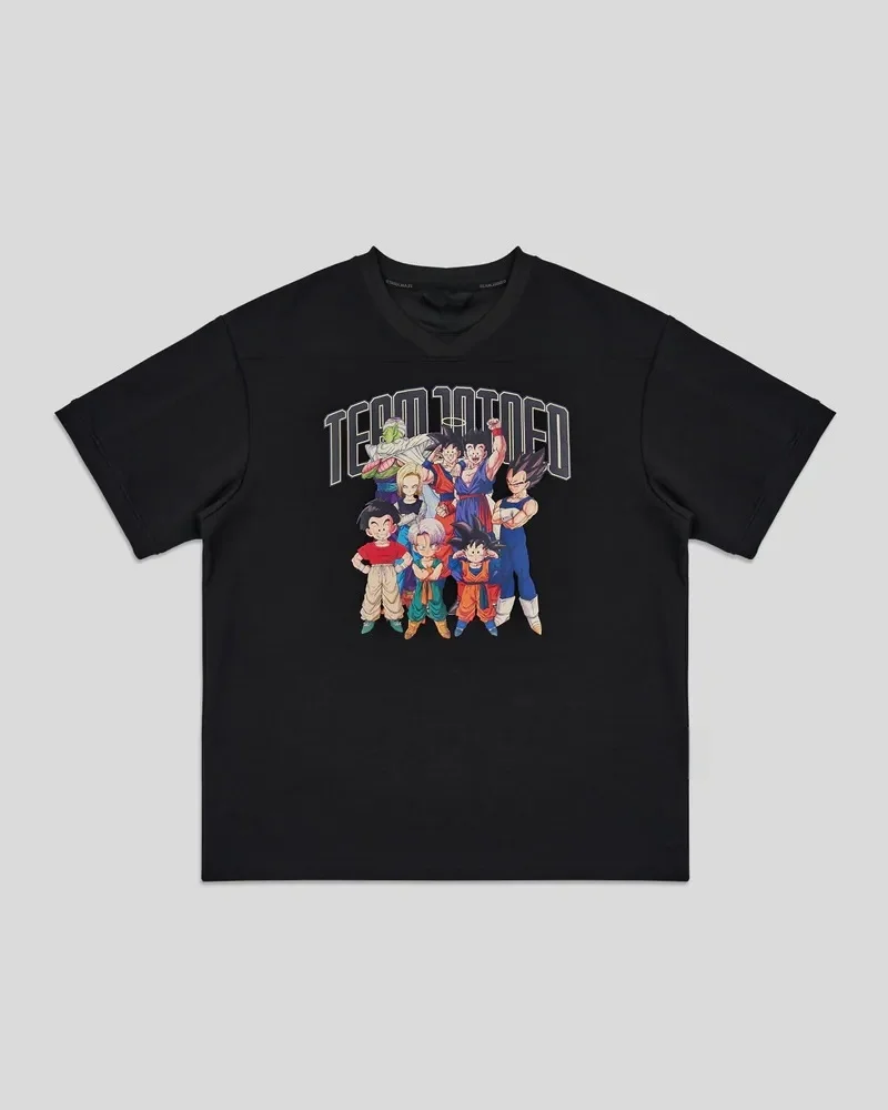 

2026 Summer Dragon Ball Retro Pure Cotton Fitness T-shirt Men's Oversized Short-sleeved Family Unisex Children's Casual Shirt
