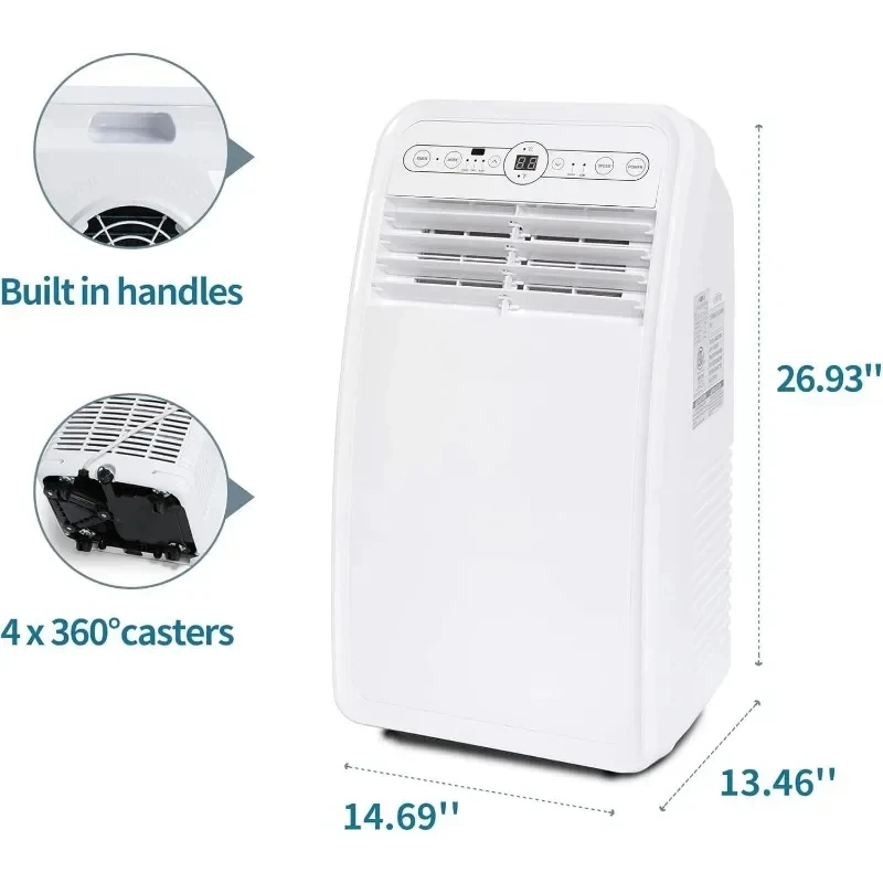 Uhome New Portable Air Conditioner Compact Air Conditioning Unit with Cooling Dehumidifier Fan
