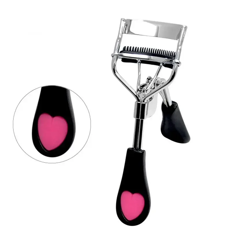 Curling Eyelash Curler Black with Comb False Eyelash Aids Women\'s Portable Beauty Tools