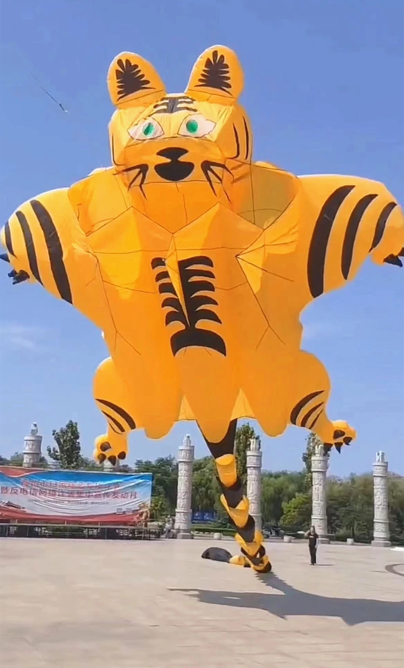 free shipping 12m large tiger kite flying soft kites for adults professional sport toy Eagle kite outdoor toy kite flying adult