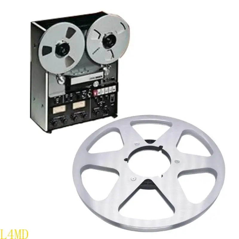 

L4MD Metal Takeup Reel Opening Machine Parts 6 Hole 1/4 10 Inch Empty Reel for Reel To Reel Tape Recorder