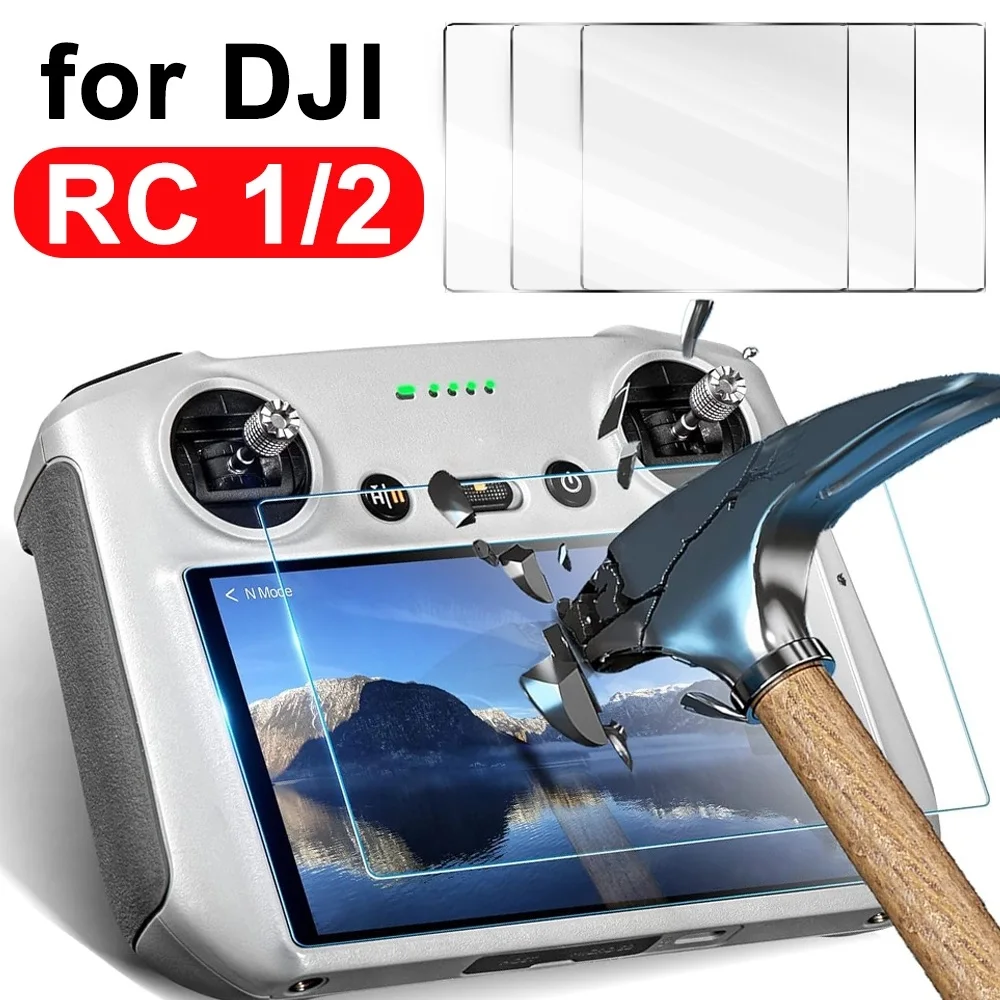 1-4 упаковки закаленного стекла для DJI RC/RC2, твердость 9H, закаленная пленка с защитой от царапин для DJI RC 1 2, защитные чехлы с дистанционным управлением