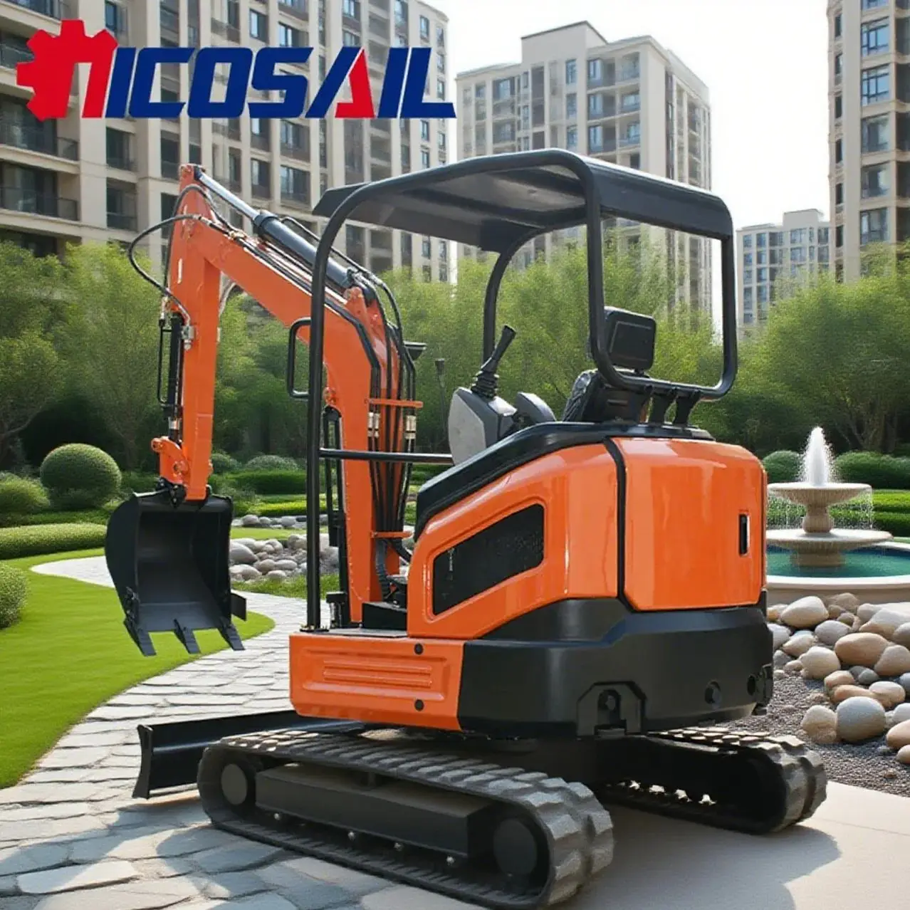 

Mini excavator with arm swing and cab EPA Euro 5 standard excavator with super favorable price