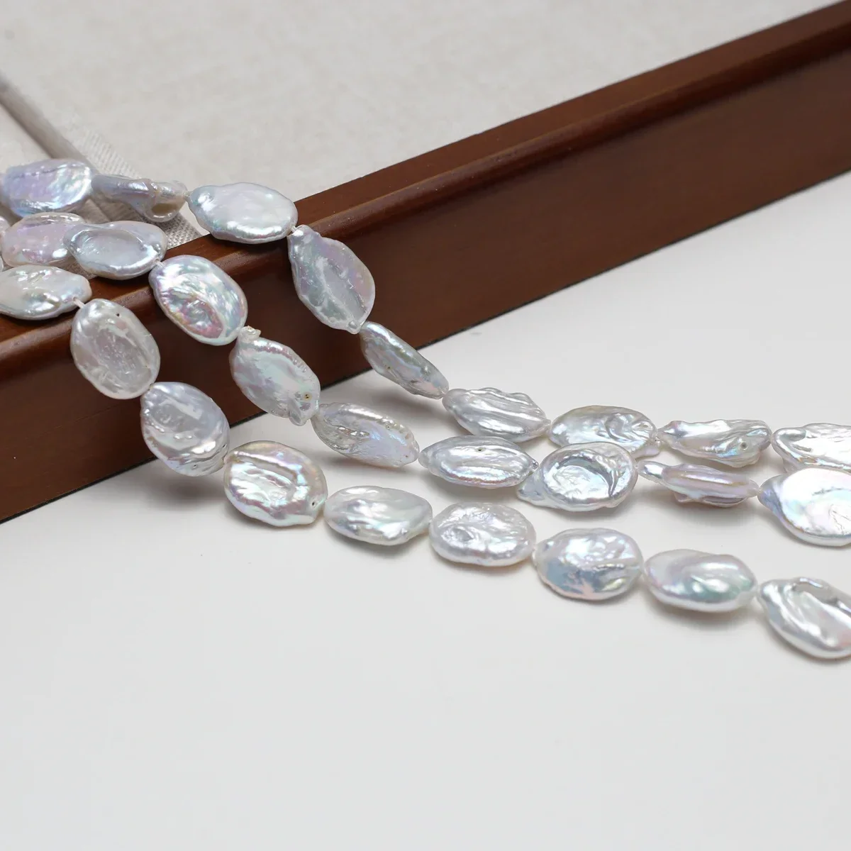 

12x16mm AAA Natural Freshwater White Round Oval Baroque Pearl Bead Jewelry Make Gift DIY Necklace Bracelet Accessories Wedding