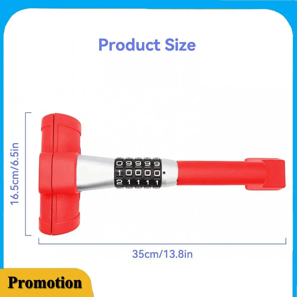

Портативный автомобильный Т-образный противоугонный замок на руль, выдвижной замок с крючком, выдвижной противоугонный кодовый замок для Carstruck