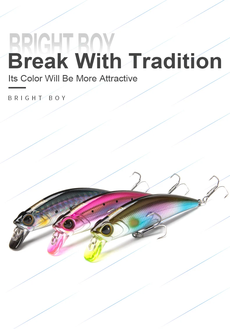 Kingdom Sinking Minnow Angelköder, 45 mm, 60 mm, weit werfender künstlicher harter Wobbler, Wobbler, schlanker Körper, harte Köder für Forellenbarsch – Detail 7
