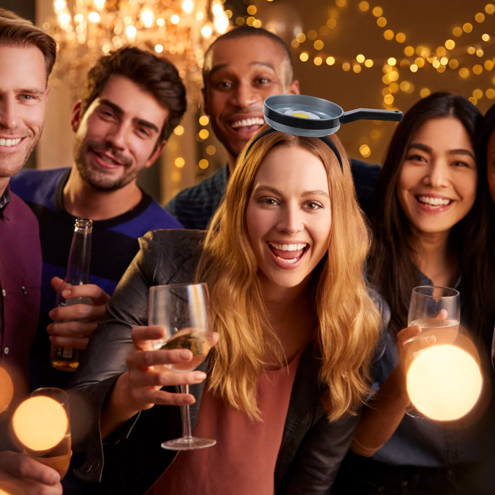 

Frying Pan Shaped Headband Unique Party Birthday Wedding Event Photo Booth Prop Fun Novelty Dress Up Accessory Pan