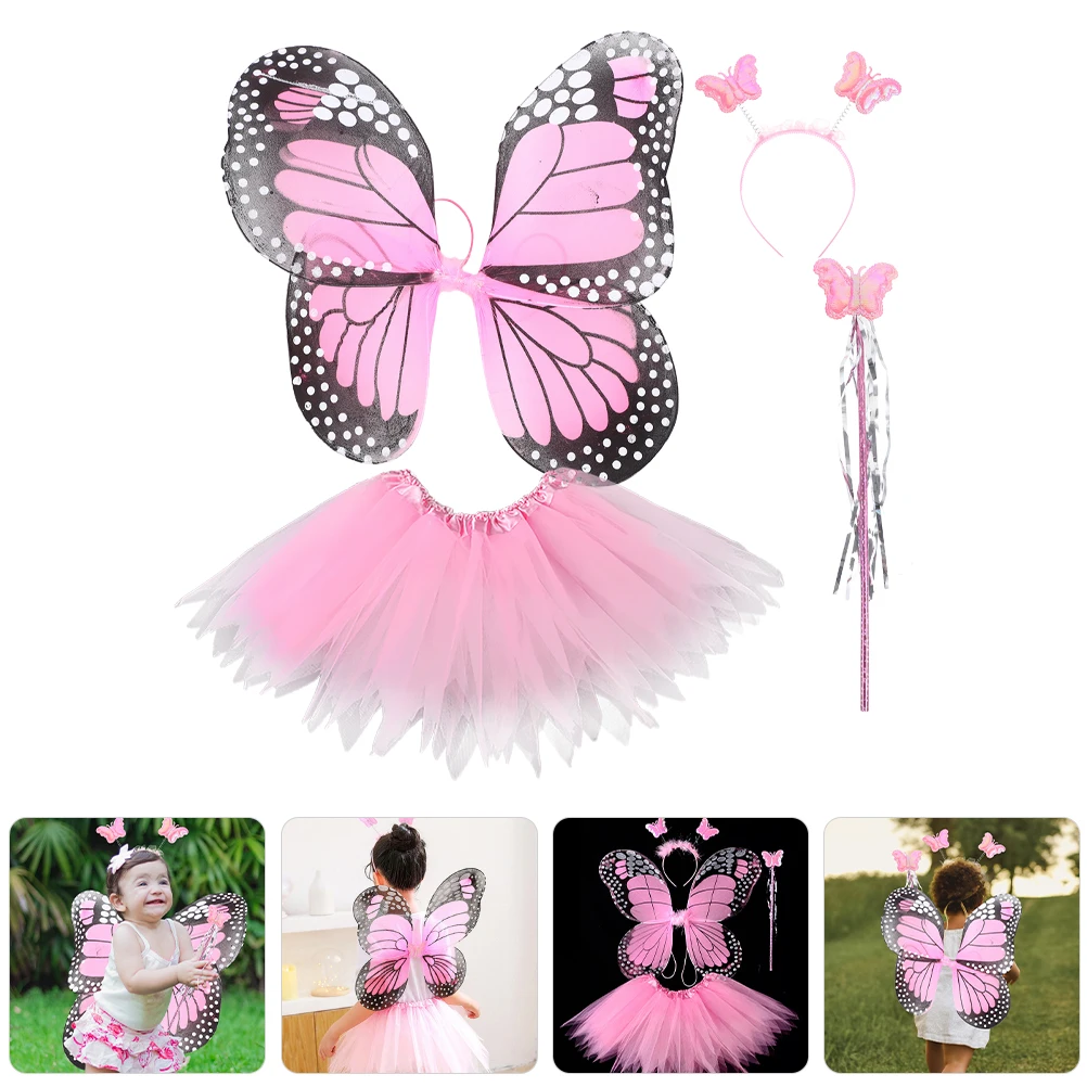 

Fairy Wings Kids Children's Headband Props Birthday Tutu for Girls Clothing Butterfly