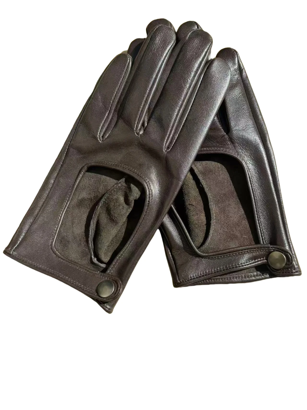 Importierte Lederhandschuhe für Herren, Outdoor, Radfahren, Fahren, koreanische Version, dünne kurze Reparatur, Hand, Schaffell, Touchscreen-Anpassung – Detail 4