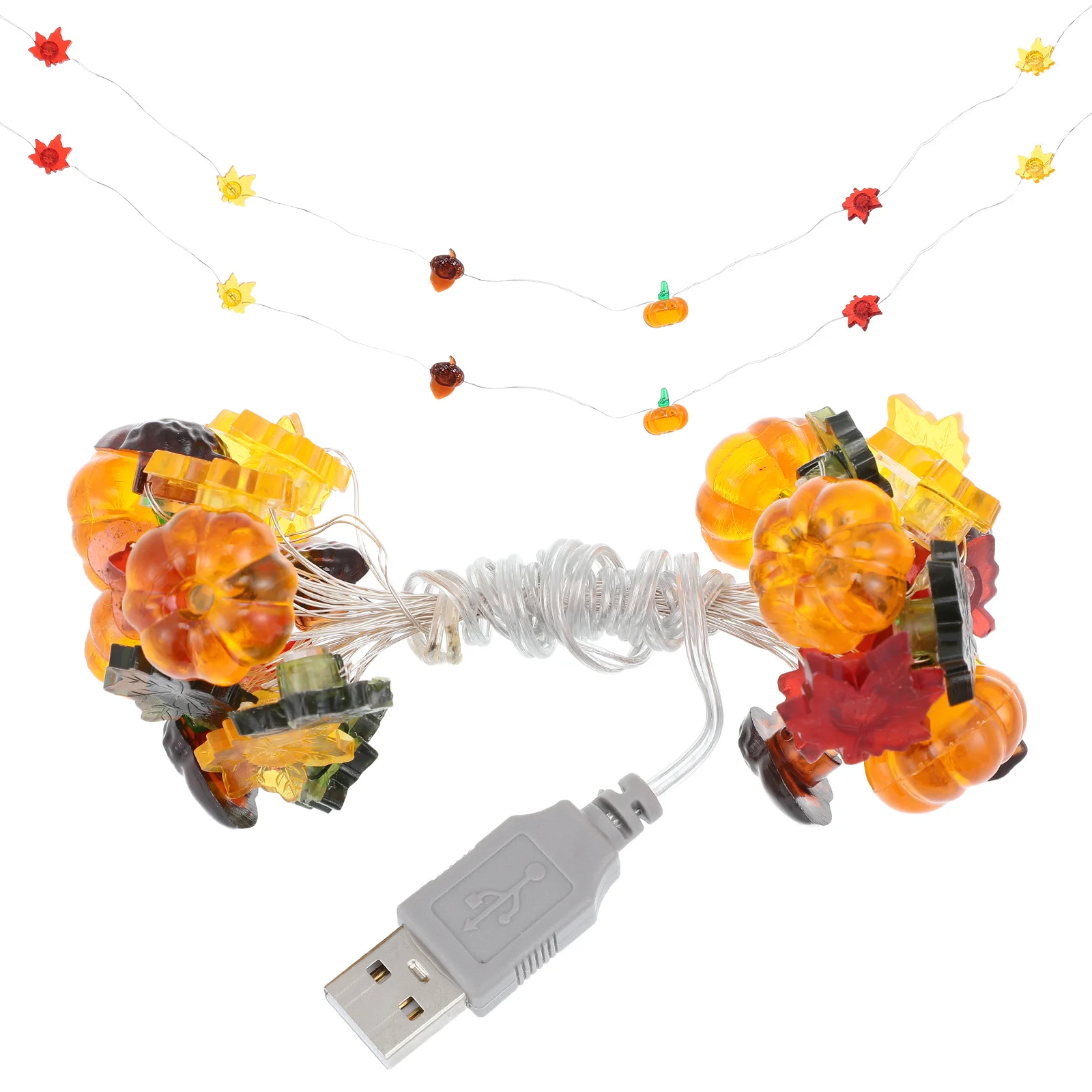 

Halloween Indoor LED String Light Copper Wire Fall Light for Bedroom Party Autumn Decoration Thanksgiving Fall Decorative Lights