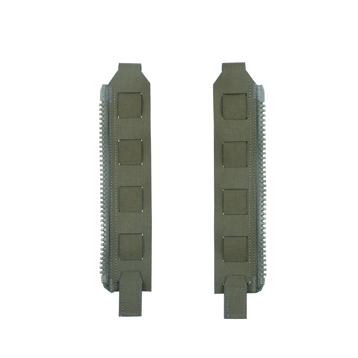 戦術的なバックパネルジッパー MOLLE アダプター 500D ナイロン軽量多用途リアパックプレートキャリア 3950 戦術ギア 2 個