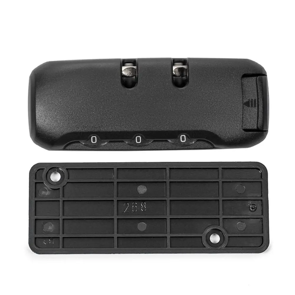 Secure Metal 3 Digit Combination Padlock Code Password Digital Lock Anti-theft Black Suitcase Padlock Travel