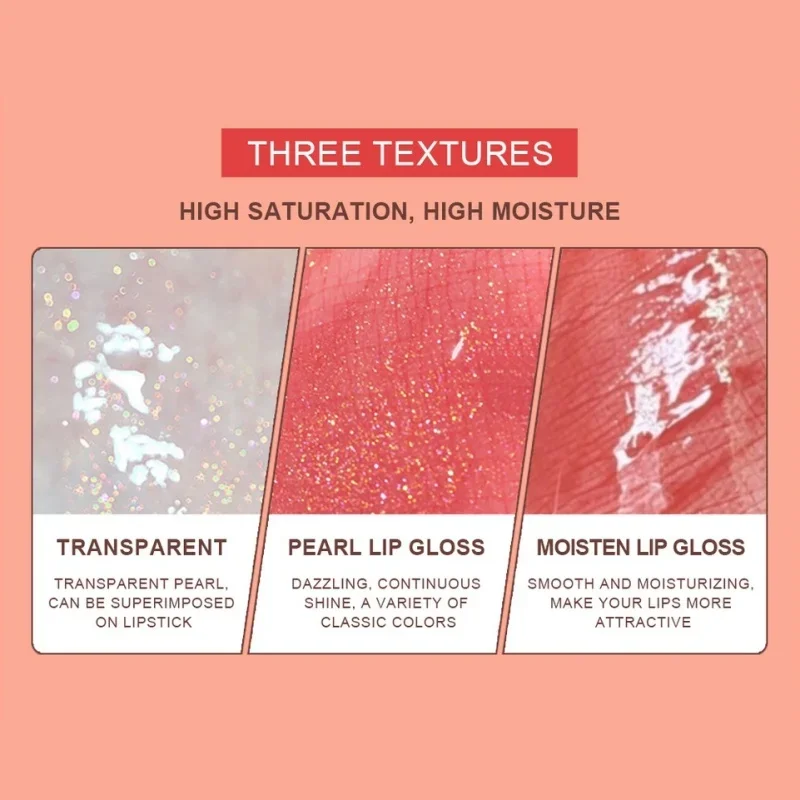 ลิปสติกเนื้อลิควิดประกายมุก 10 ชิ้น กันน้ำ ติดทนนาน ลิปกลอสเนื้อฉ่ำวาว ชุ่มชื้น ไม่หลุดลอก ชุดลิปกลอสขนาดพกพา