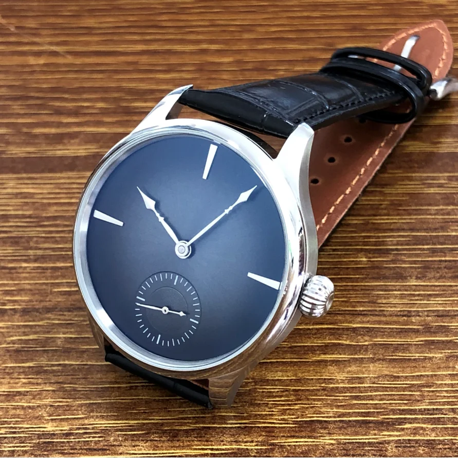 41mm GEERVO No Logo ST3621 Watch Gradient  Gray Dial CN6498 17 Jewels Mechanical Hand Wind Movement Man's Pilot Watches GR0908