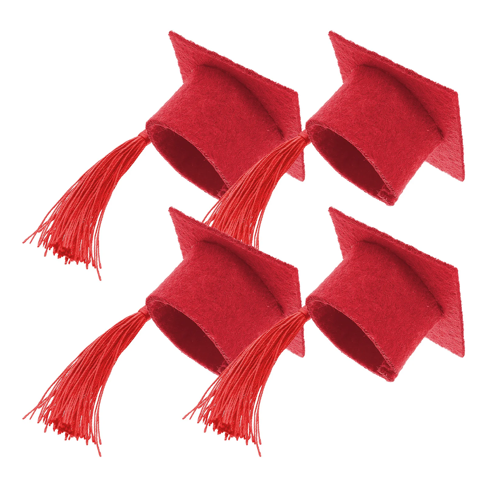 

4Pcs Mini Doctoral Hat Bottle Toppers Festive Wine Cover Caps Fun Graduation Party Favors Table Decorations Celebration Supplies