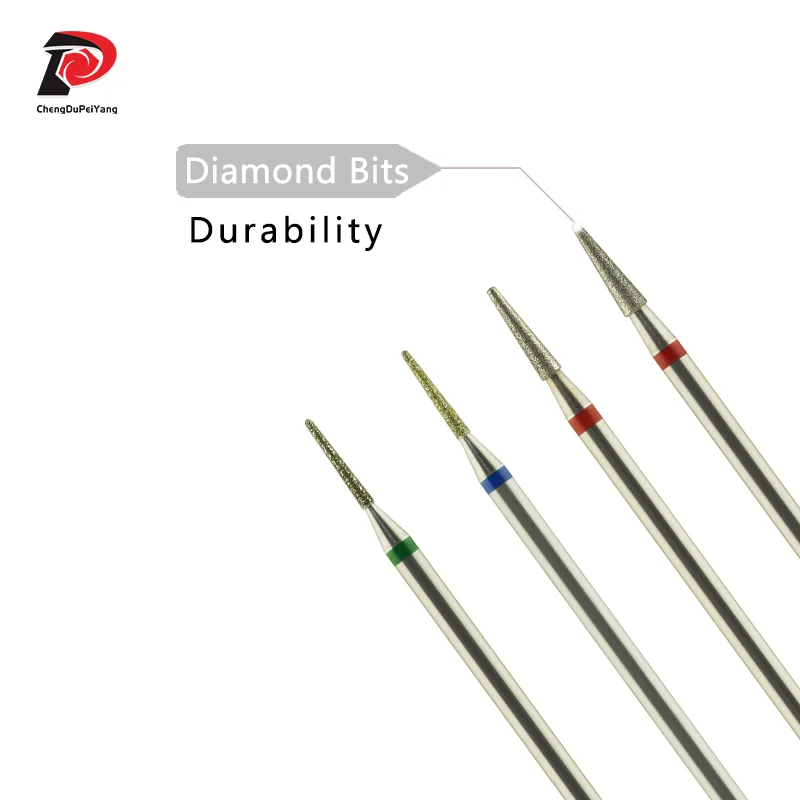 Conical Rounded Shape Diamond Bits Remove Gel Manicure Tool Accessory Cuticle Clean Nail Drill Bits