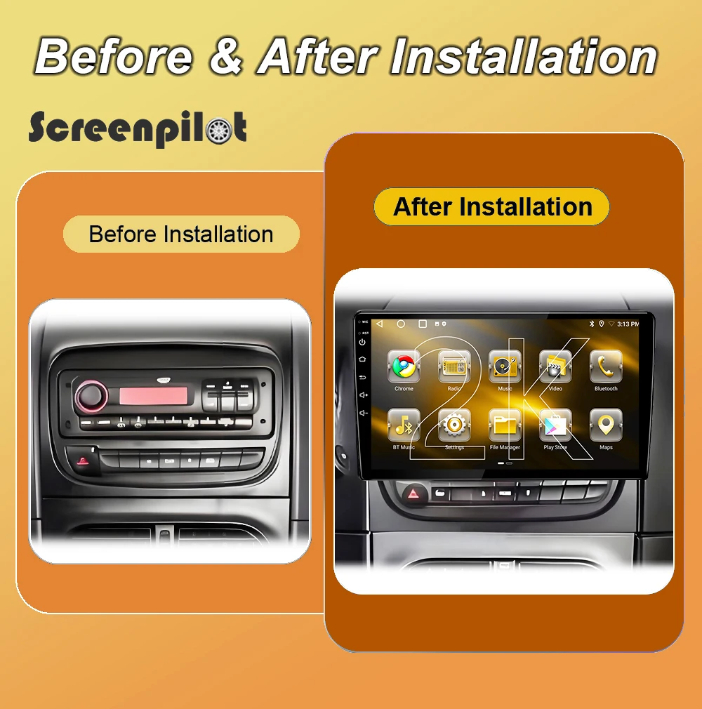 Android 16 Car Radio Stereo For Fiat Strada Idea 2012-2016 2K QLED Stereo Head Unit Multimidia Player GPS Carplay Android Auto