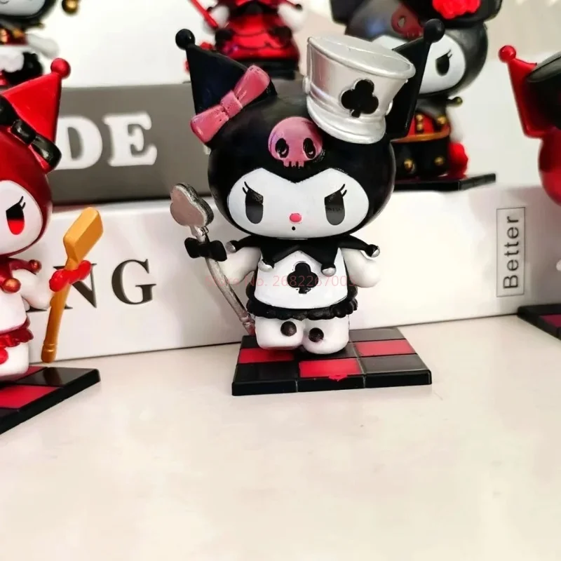 2025, neue Blindbox Sanrio Kuromi Poker Kingdom Serie, trendige Spielpuppe, handgefertigte Verzierung, Desktop-Auto-Ornamente, Geburtstagsgeschenk