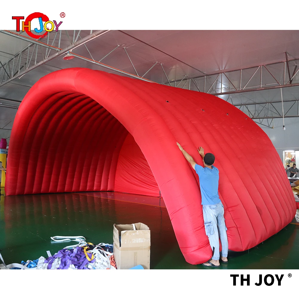 Giant black/white Inflatable Stage Cover Tent,Air Supported Inflatable Stage tent Dome Marquee Double Layers Outdoor Exhibition