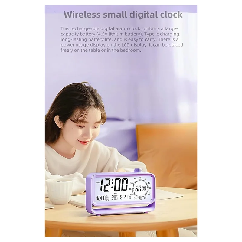 ABLN-LED Time Reminder Digital Clock With Luminous Dial For Teaching And Time Management A