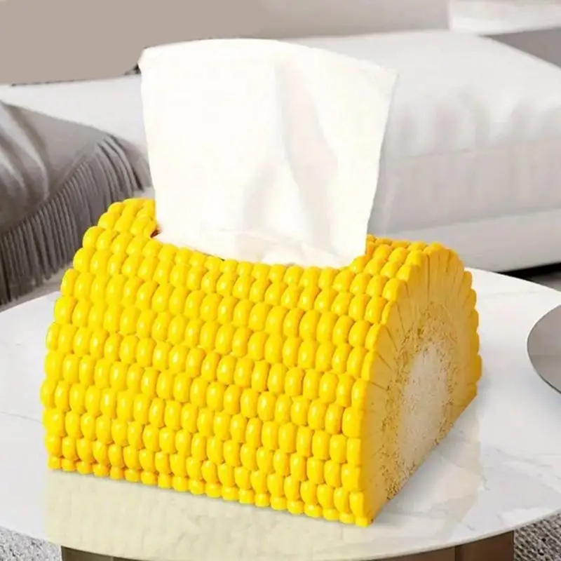 AXYC Soft and Absorbent Corn Fiber Tissue Box Portable Accessory for Daily Cleaning and Convenient For On The Way Needs