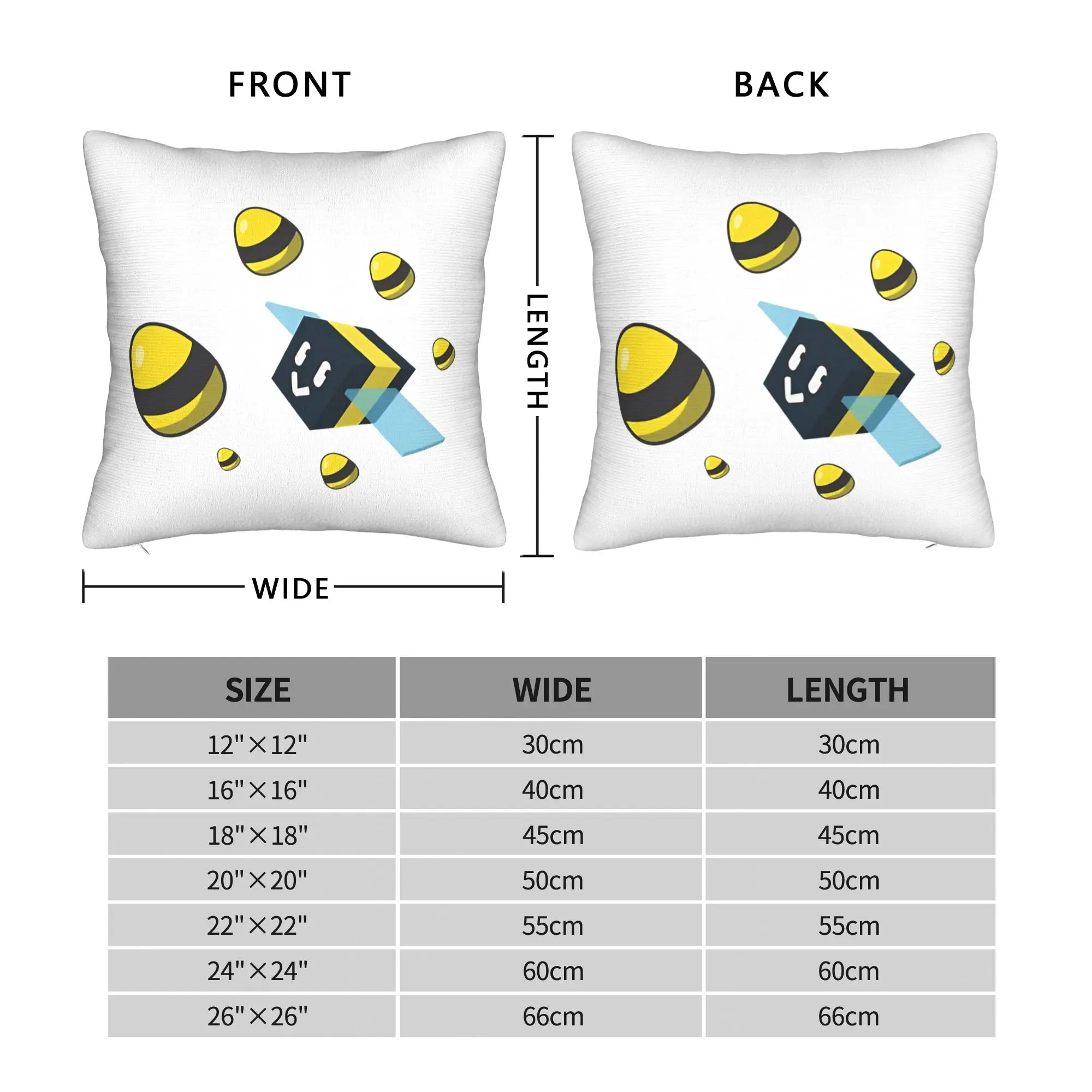 Bee Swarm Simulator  Gaming Square Pillow Cases Cushion Cover Awesome Zipper Decorative Throw Pillow Case Cover for Sofa 18