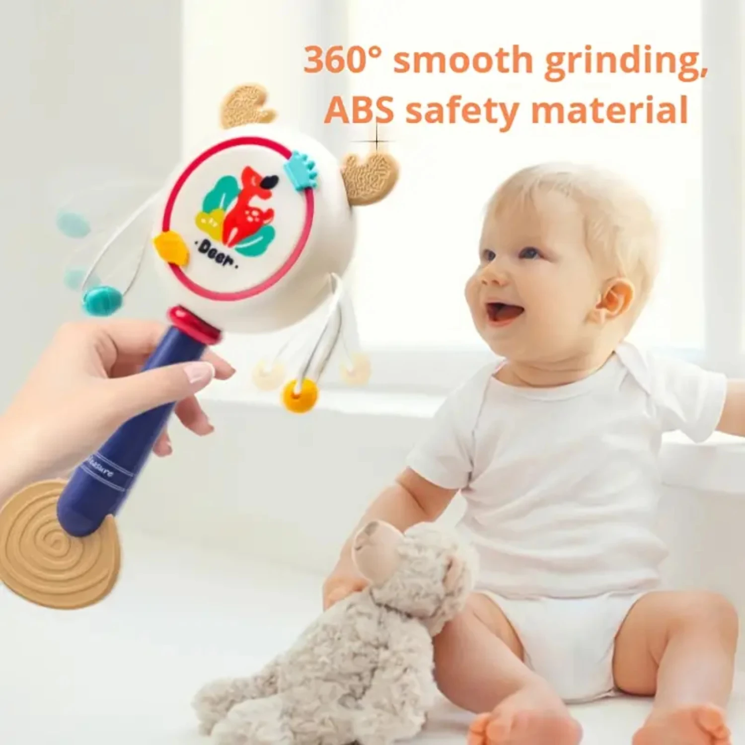 Drum-shaped Rattle Early Educational Hand Shaking Drum Toys (style Random) Brinquedo bebe  a  meses Newborn accessories Sonajero