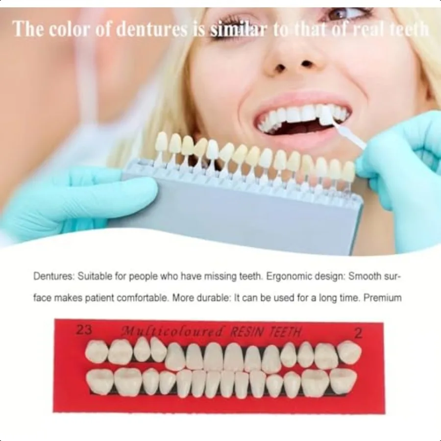 Dentaduras falsas kit diy fácil e conveniente diy reparação de dentes falsos dentes falantes ou diy kit de dentadura completa dentes falsos topo e