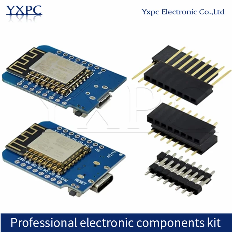 (1-5-10)pcs D1 Mini TYPE-C/Micro USB ESP8266 ESP-12F CH340G V2 Module WiFi D1 Mini Development Board 3.3V With Pin For Arduino