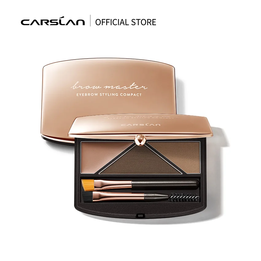 CARSLAN Eyebrow Styling Powder Compact Long Lasting Waterproof Tinted Brows Gel Eyebrows Soap Kits Eyeshadow Makeup Cosmetics