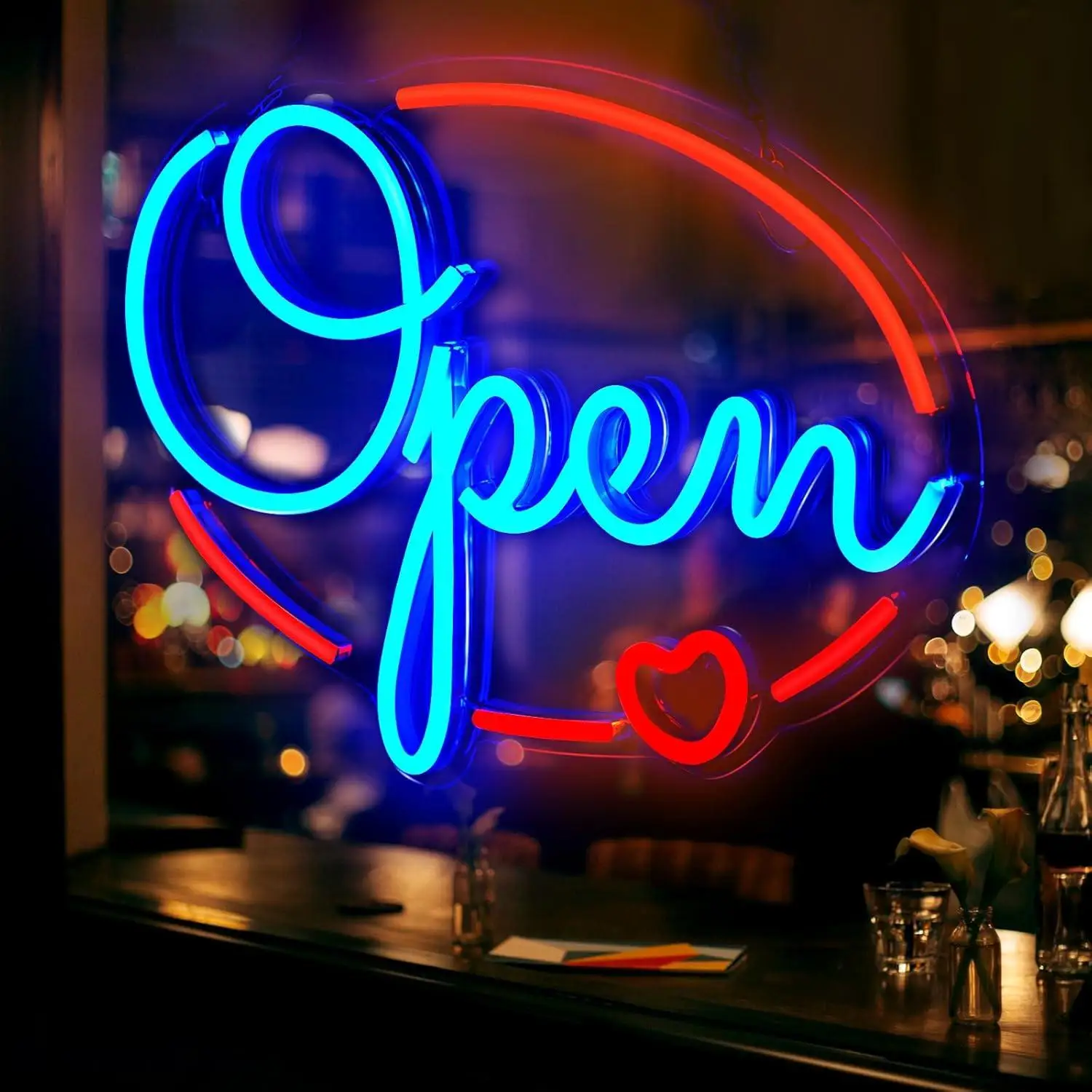 Open Neon Sign USB Powered LED Dimmable Neon Lights for Business Bar Tiki Window Stores coffee shop Wall Art Decoration Gifts