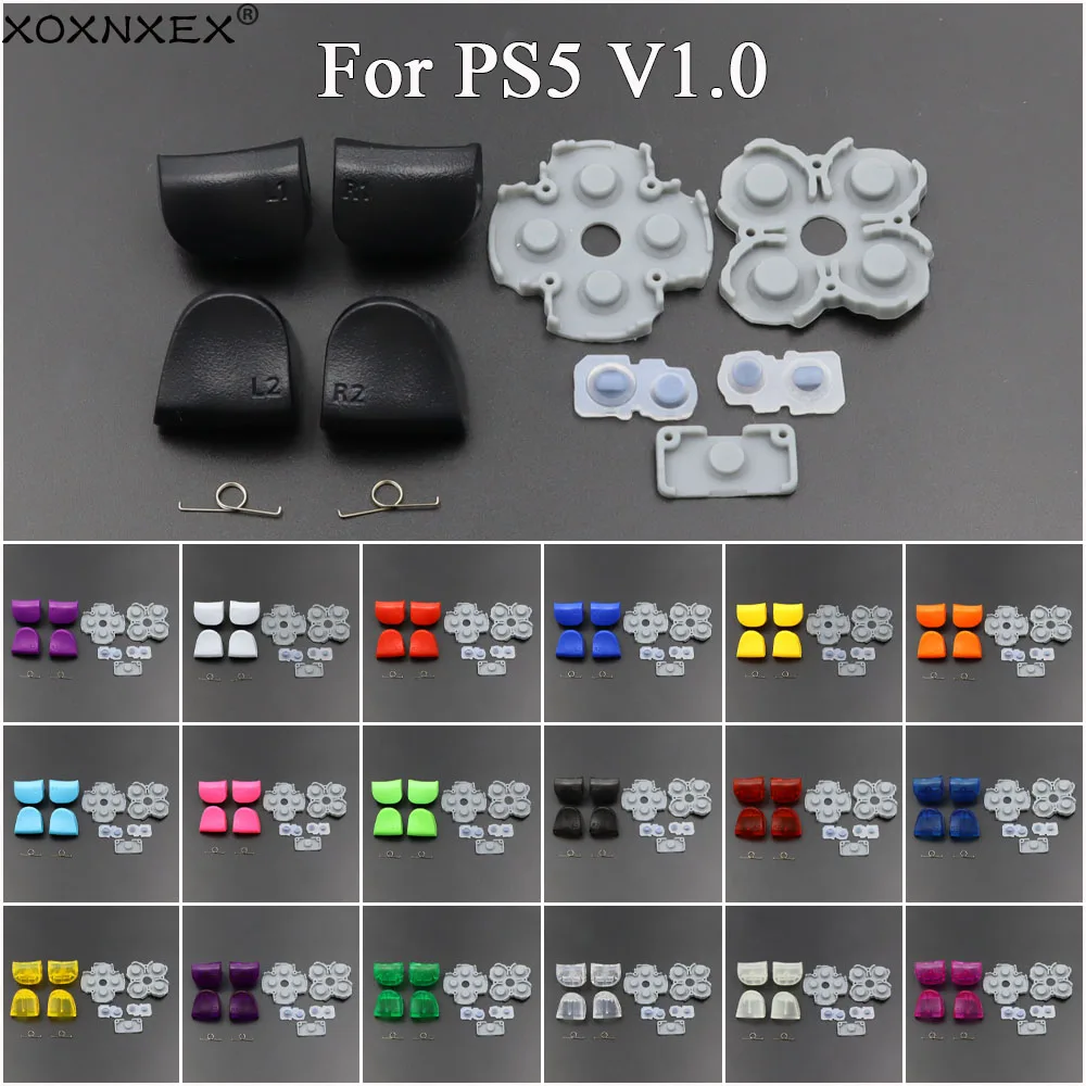 1set Für PS5 V1.0 BDM-010 Controller leitfähigen kleber und L1 R1 L2 R2 Trigger Schulter Tasten & Federn Ersetzen zubehör