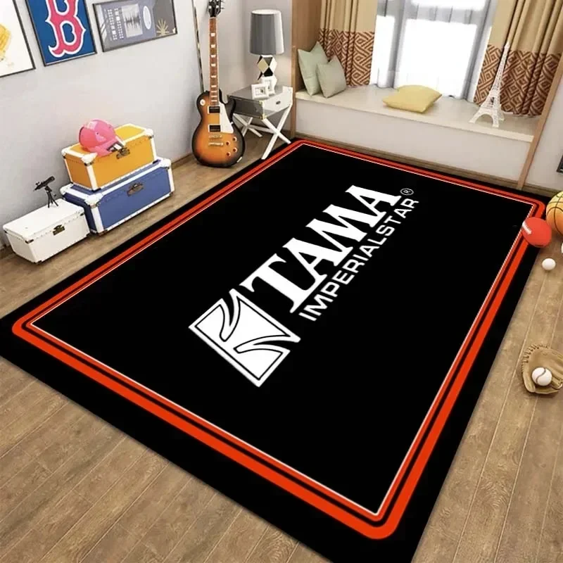 Stylish T-TAMA Drum Print Floor Mat Anti-Slip Carpet for Music Enthusiasts Unique Rug for Jazz or Electronic Drum-Themed Decor