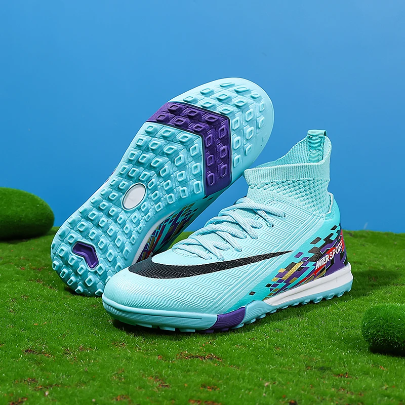 

Футбольные бутсы для улицы 2026: профессиональные высокие кроссовки для детей и подростков, нескользящие, для футбола и футзала