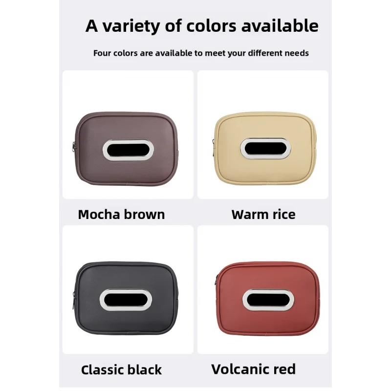 Universal Strap-on Car Tissue Holder, Back Seat & Armrest Mount Tissue Box Container Auto Interior Accessories
