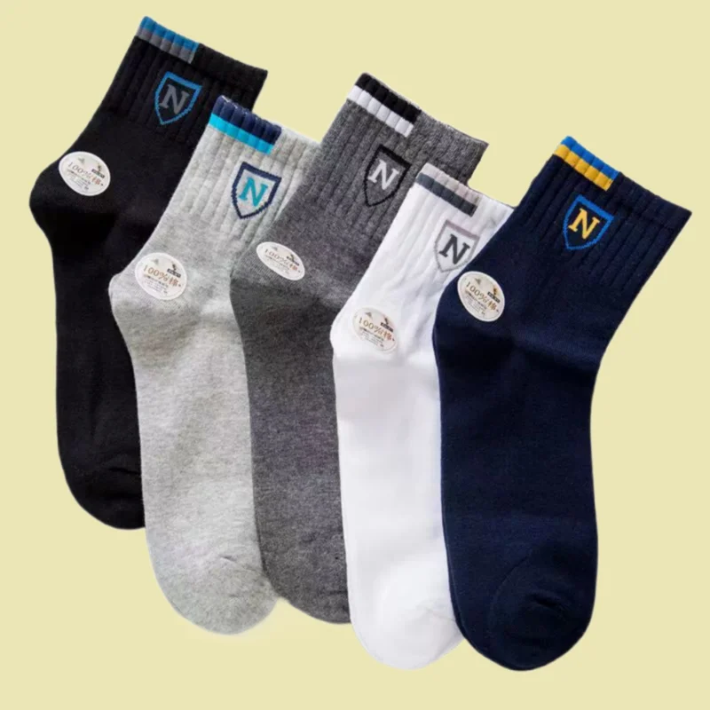 

5/10 Pairs 2024 New Men's Classic Business Casual Sports Men's Mid-tube Socks Breathable Classic Men's Socks