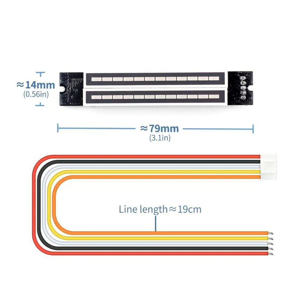 Indicador de nível de 12 bits de canal duplo, barra de luz led, velocidade de luz ajustável, módulo indicador de nível de música, kits eletrônicos diy