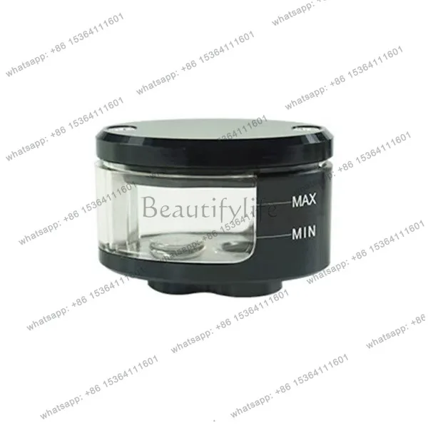 

Motorcycle accessories CNC aluminum alloy front brake fluid oil brake straight push up pump transparent oil cup