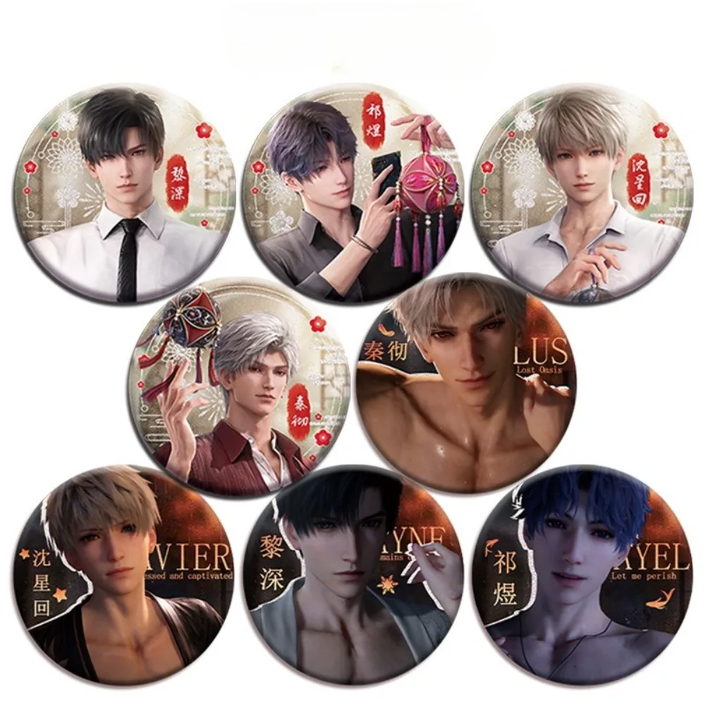 Game Love and Deepspace Li Shen Qi Yu Shen Xing Hui Character Periphery Pins Tinplate Brooch Accessories Decor Collection Gifts